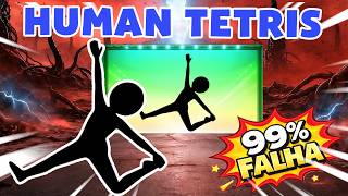 ESCAPE FROM UPSIDE DOWN HUMAN TETRIS | Immersive Interactive Warm Up | Desafio Visual Rápido