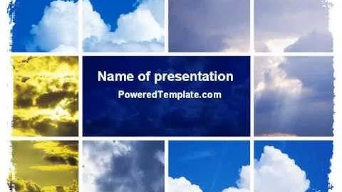 Various Clouds PowerPoint Template by PoweredTemplate.com