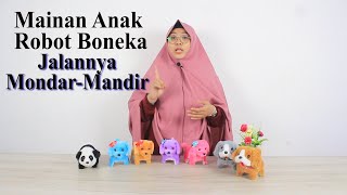 Mainan Anak Robot Boneka Anjing Topi