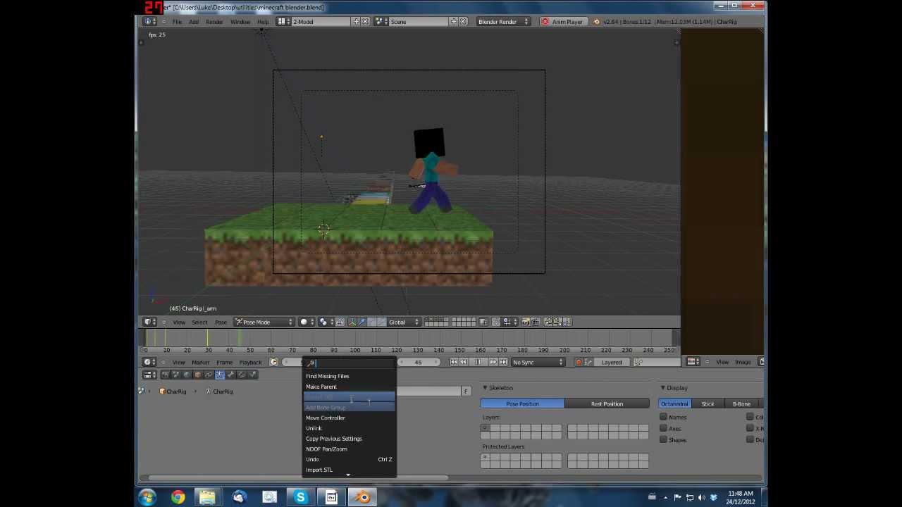 How To Make 3d Minecraft Animations With Blender Blendernation