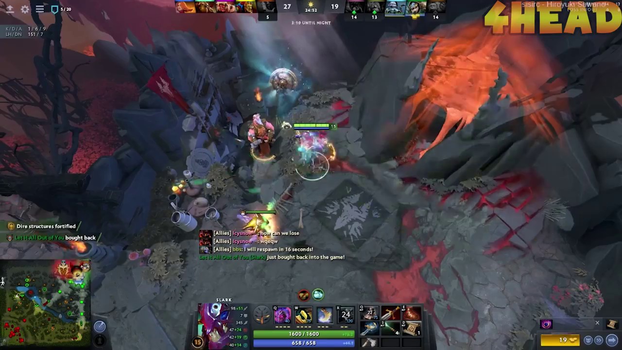 EE Slark TP into Laguna and Echo Slam lul - 4head Dota 2