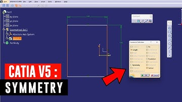 How to do symmetry constraint in catia v5 | symmetry constraint in catia | catia constraints