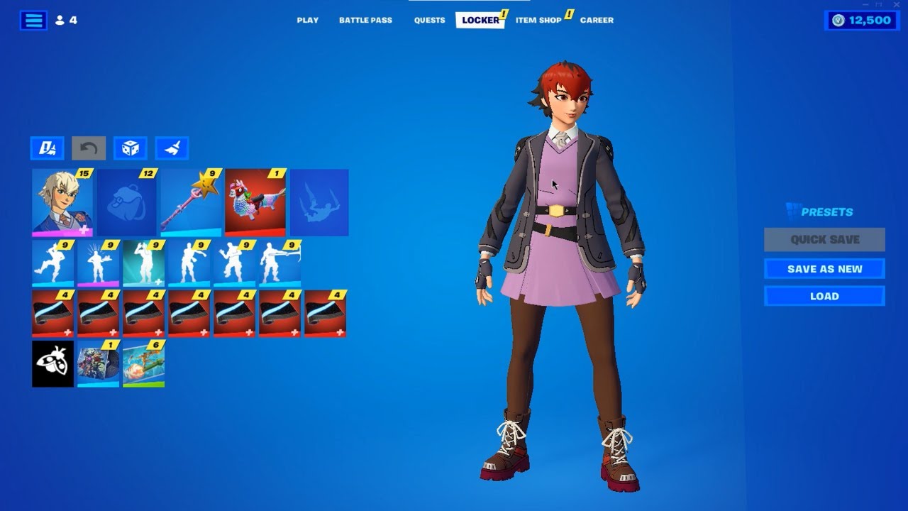THE NEW FORTNITE customizable academy champions skin (GIRL VERSION)