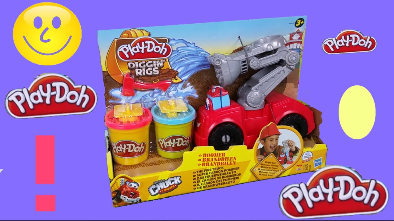 Play Doh Diggin Rigs Fire Truck - YouTube