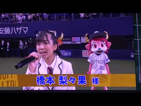 橋本梨々果　　　京セラドーム国歌独唱　　　２２・６・９