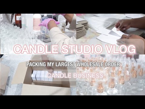 CANDLE BUSINESS STUDIO VLOG: PACK & SHIP MY LARGEST WHOLESALE ORDER