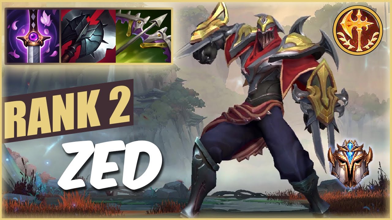 [Wild Rift] Zed RANK 2 - S9 RUSH Challenger ranked game + build - YouTube