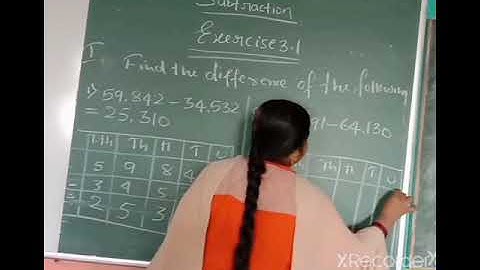 Unit 3 - Subtraction-  Exercise 3.1 - Video 3