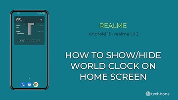 How to Show/Hide World Clock on Home Screen - realme [Android 11 - realme UI 2]