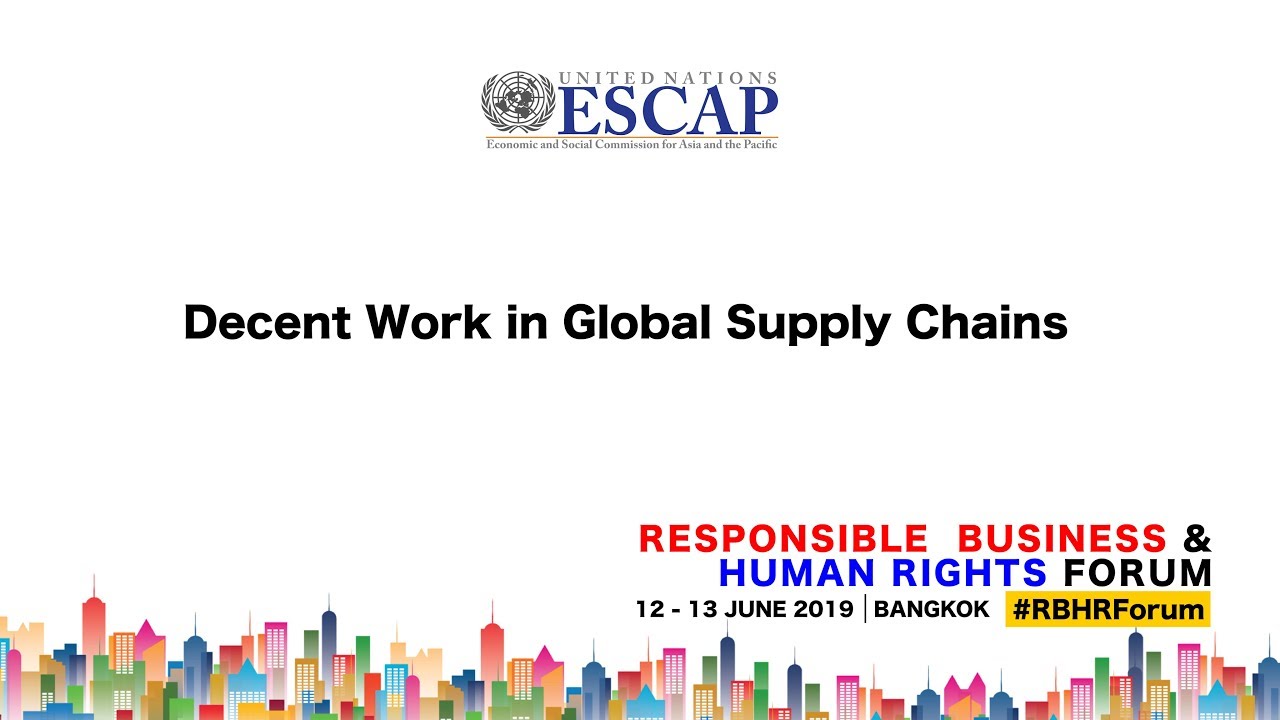 Decent Work in Global Supply Chains