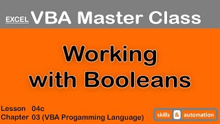 Working with Booleans || Excel VBA Master Class || 3.4c