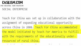 Teach For China and the Chinese Nonprofit Sector Case Study Help - Caseism.com