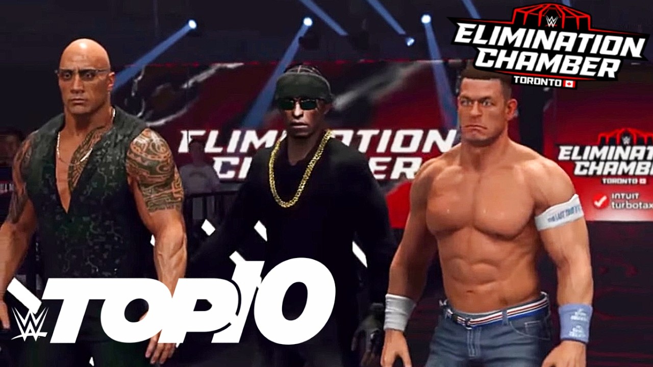 WWE TOP 10 Moments from Elimination Chamber 2025!  WWE 2K Highlights