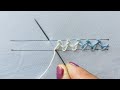 Braid stitch border embroidery _ Basic Embroidery Stitch For Beginners