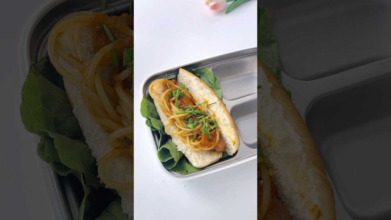 Pack my lil sisters beige lunchbox 🌭🍝 