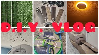 VLOG | AMAZON UNBOXING | DIY HOME PROJECTS | INSTALLING CEILING LIGHT | GRASS PANELS #amazonfinds