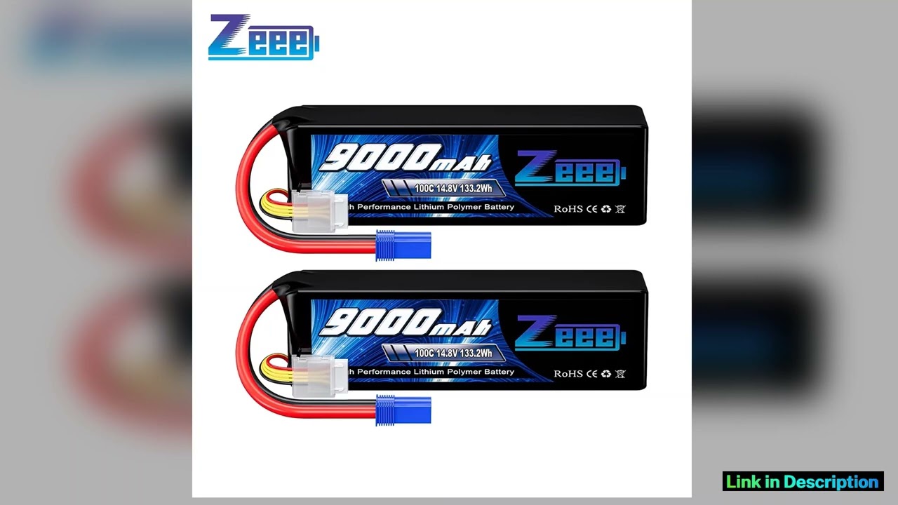 Zeee 4S 9000mAh Lipo Battery FPV Drone Battery 148V 100C Softcase with EC5T Plug for RC Car Truck T