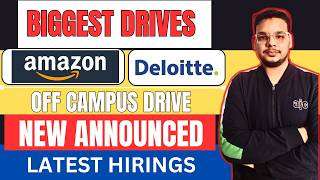 Amazon , Deloitte Hiring Drives | 2026, 2025 Batch Hiring | Fresher Jobs | Latest IT Jobs