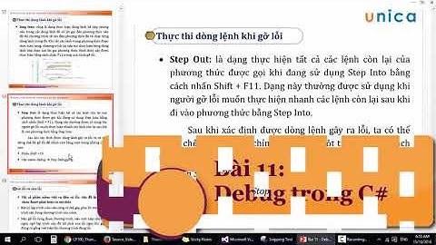 Bài 11 Debug trong C#