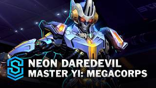Megacorps Neon Daredevil Yi Wild Rift Skin Spotlight