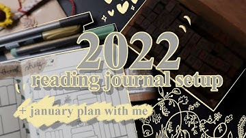 my 2022 reading journal setup + January plan with me 📚 | vintage / dark academia theme