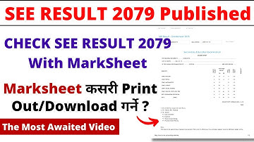 How To Check SEE Result 2079 with Marksheet | Print Out Marksheet SEE RESULT 2079 | Check SEE Result