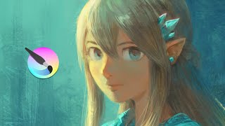 Speedpainting Timelapse, Krita 5.1 - Sara of OpenGameArt