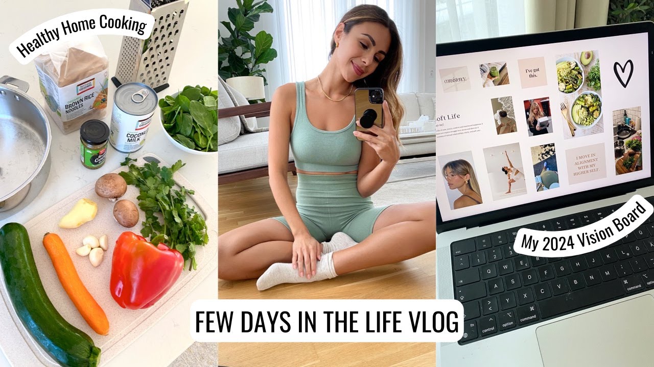 VLOG | My 2024 Vision Board, Catch Ups & Healthy Cooking | Annie Jaffrey