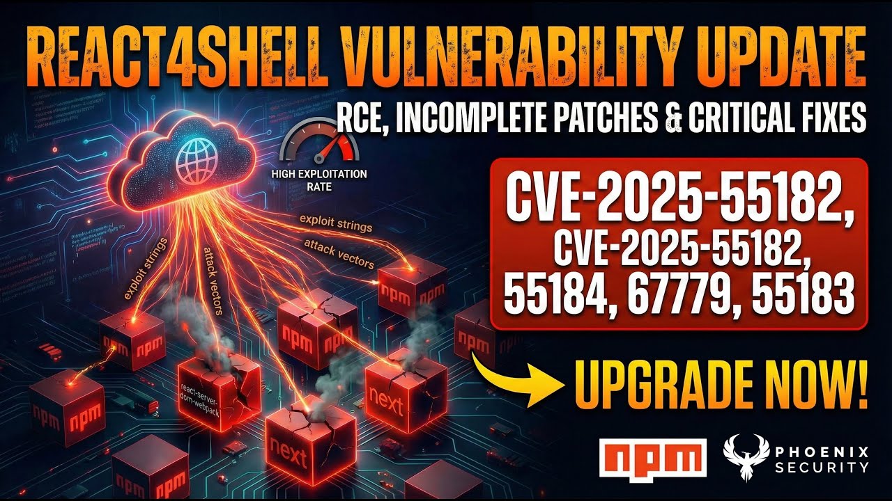 React2Shell CVE-2025-55182 Update Patch-Again, New Chinese Threat Actors Exploits for react and Next
