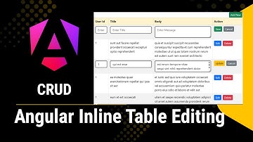 Inline Table Editing In Angular | Angular CRUD with Table