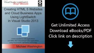 Creating HTML 5 Websites and Cloud Business Apps Using LightSwitch In Visual Studio 2013: Create sta