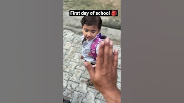 First day of school 🎒#cutebaby #baby #love #babygirl #emotions #viral #viralvideo
