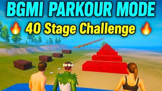 🔥 “INSANE 40 STAGE PARKOUR in BGMI 😱 | WOW Mode Challenge | Easy Peasy or Impossible?”