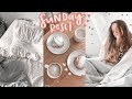 sunday reset vlog | satisfying clean w/ me, lots of homework, laundry, self-care