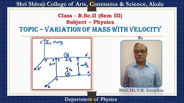 Variation of Mass with Velocity