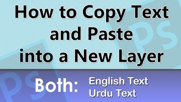 How to Copy Text and Paste into New Layer- Photoshop Tutorial