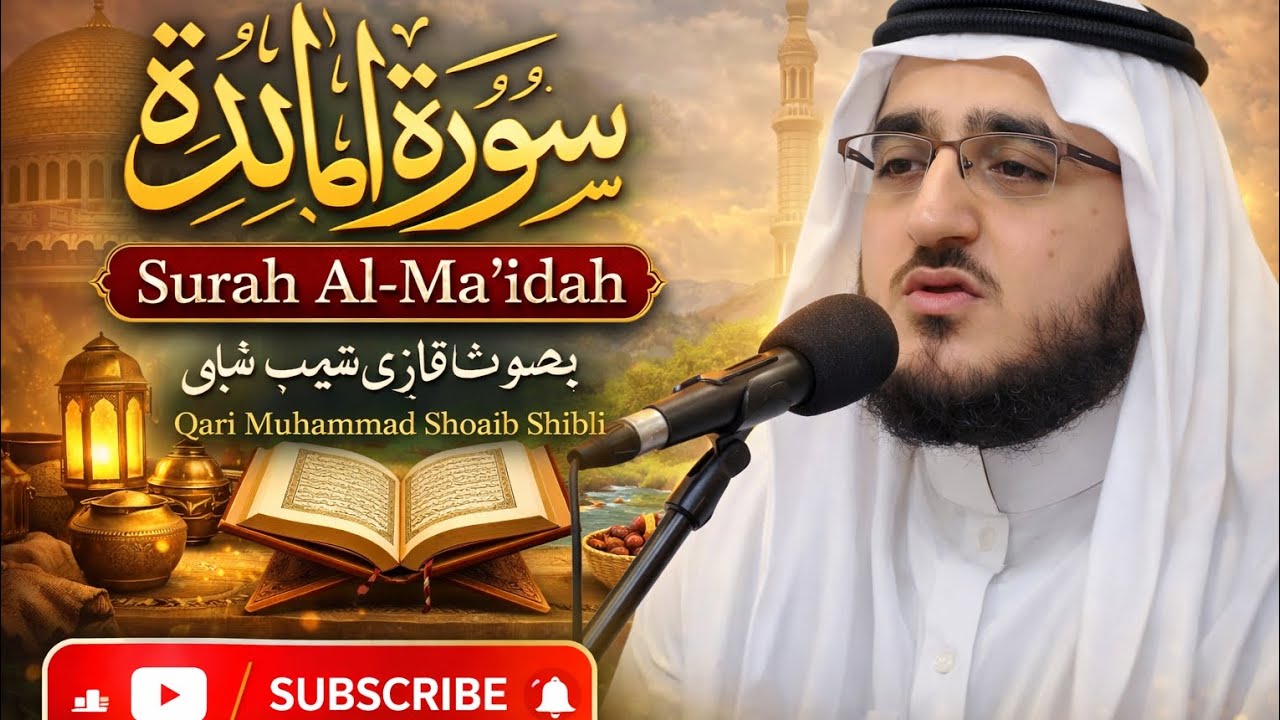 لتلاوت القرآن الکریم| من سورةالماٸدہ|بصوت قاری محمدشعیب شبلی|
