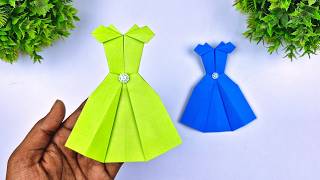 Easy Paper Crafts 👗 How to Make Paper Dress | Easy Origami Dress Tutorial for Beginners