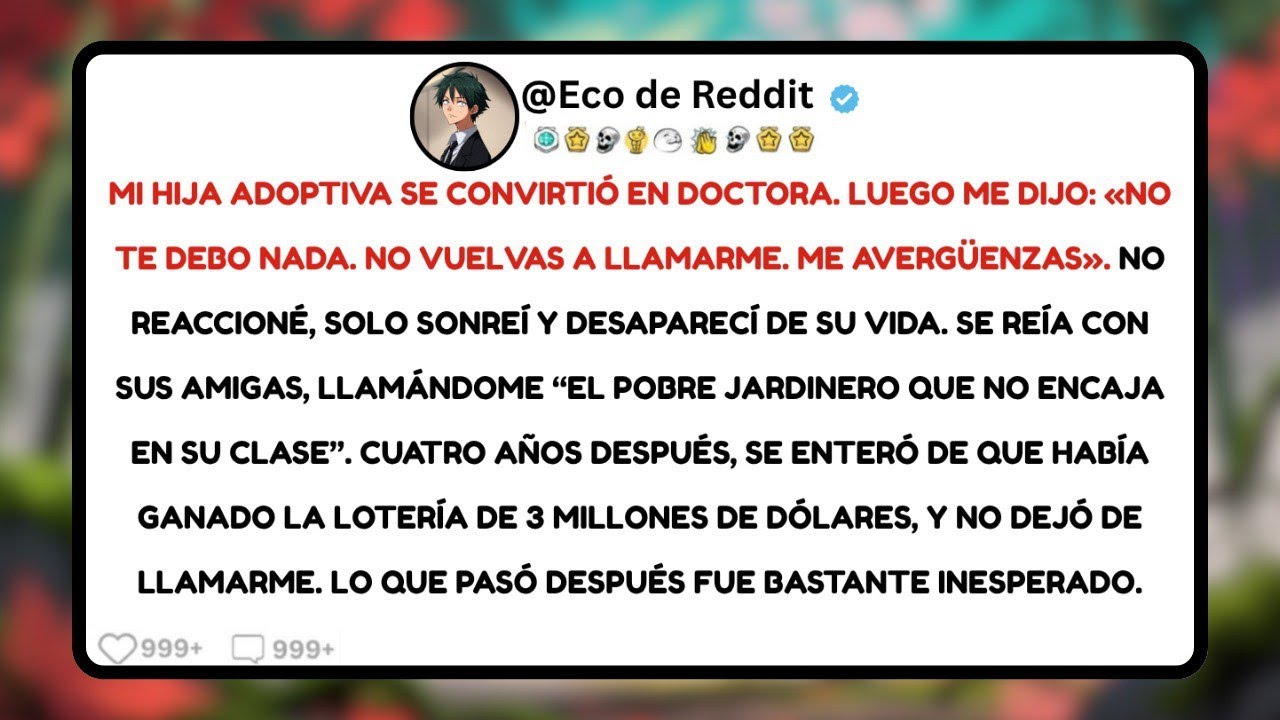 Mi hija adoptiva me rechazó por ser pobre... hasta que gané la lotería.