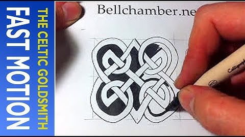 How to Draw Celtic Patterns 159 - Double Heart Triskele (Fast Motion 5)