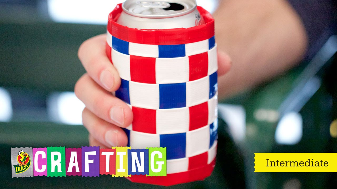 How to Craft a Duct Tape Woven Drink Holder YouTube