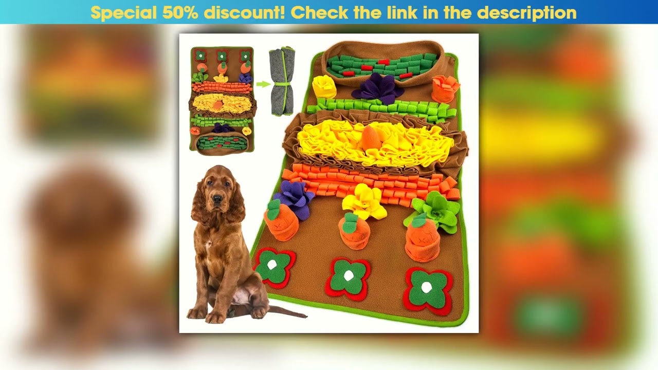 Pet Snuffle Mat for Dogs Sniff Mat Nosework Feeding Mat Slow Feeder Interactive Dog Puzzle Toys