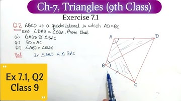 Ex 7.1 Q2 class 9 maths NCERT | Class 9th Maths chapter 7 Triangle exercise 7.1 Question Number 2