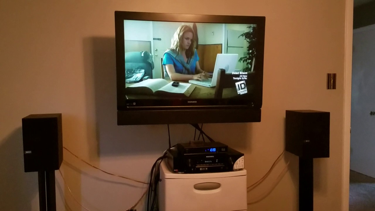 KEF bi amped bi wired from matantz nr1606