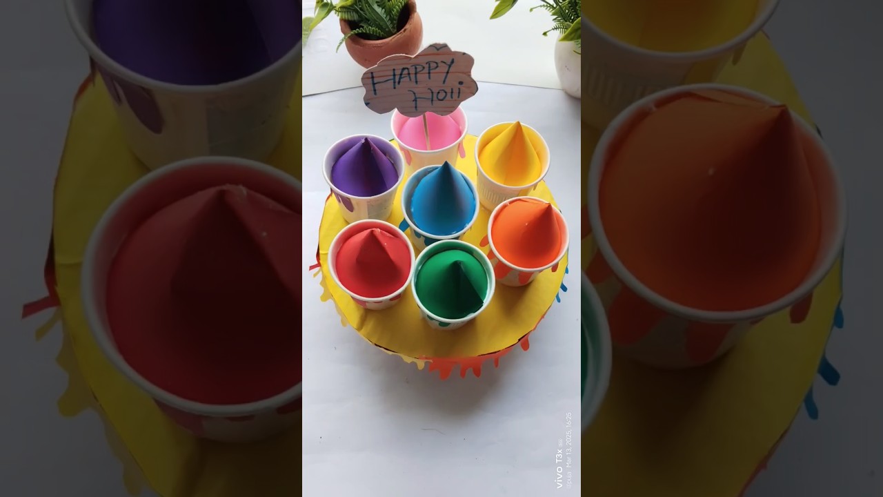 holi decoration ideas ll handmade paper crafts ll 