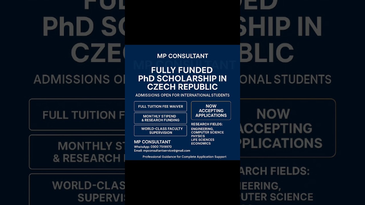 Funded PhD Scholarship in the Czech Republic # 