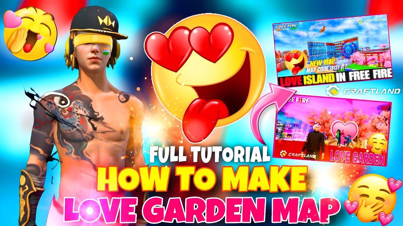 😱 How To Make Love 💕 Garden Map 😍 In Free Fire Craftland | VIP GAMERS 