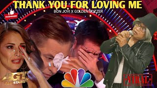 Simon Cowell and Jury Cry When they heard THANK YOU FOR LOVING ME Song with the most amazing voice .