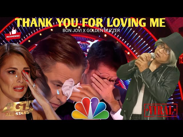 Simon Cowell and Jury Cry When they heard THANK YOU FOR LOVING ME Song with the most amazing voice . class=