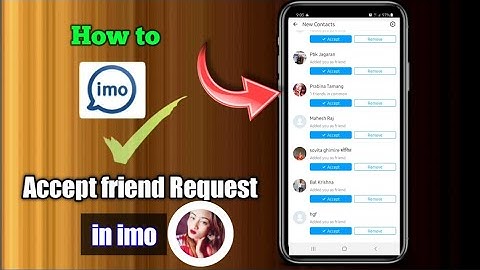 How to accept friend Request in imo | My Mobile Support